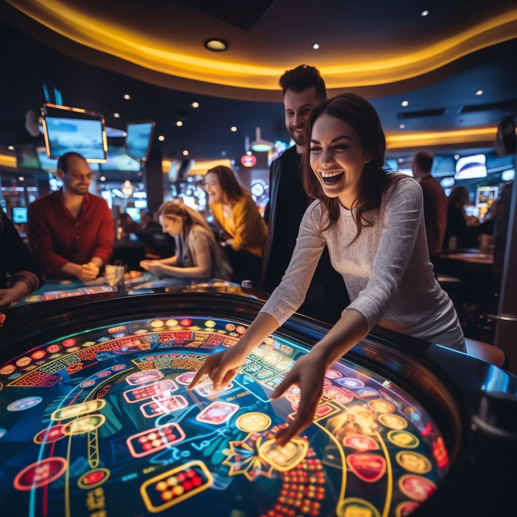 Live dealer studio showing professional blackjack and roulette tables with HD cameras and multilingual support